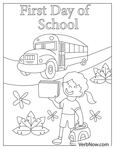 Free First Day Of School Coloring Pages And Book For Download Printable