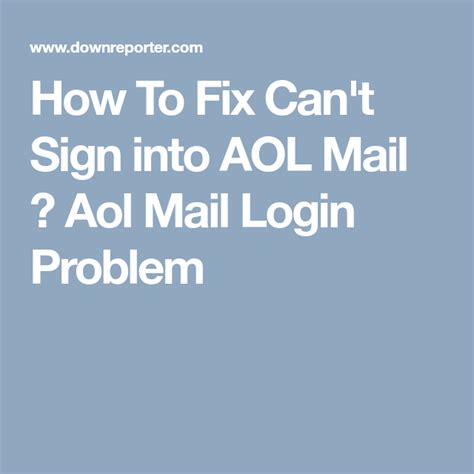 Solved Fix Aol Email Login Problems Or Aol Sign In Problem With