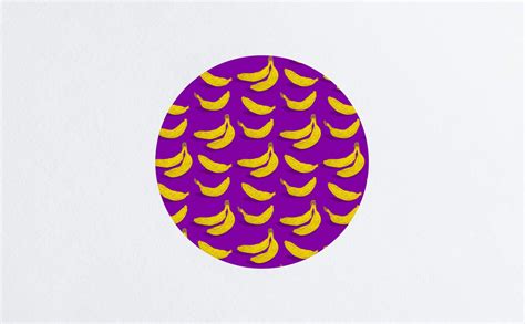 Banana On Purple Circle Wall Decal Wallsneedlove