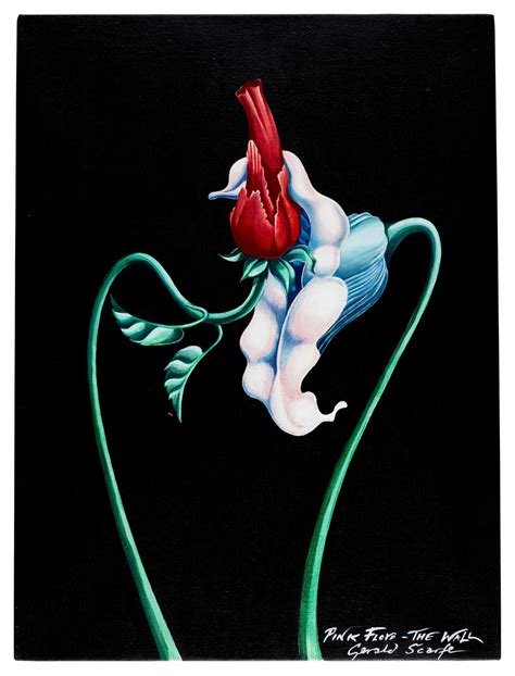 Gerald Scarfe Pink Floyd The Wall The Flowers Oil On Canvas