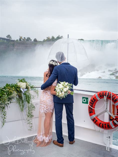 Gorgeous Photo Of Bride And Groom Gazing At Niagara Falls Stunning