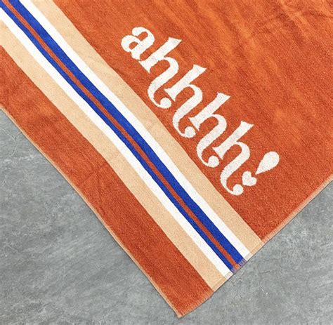 Vintage Beach Towel Retro 1970s Body Towels By Saydah 55 X 28