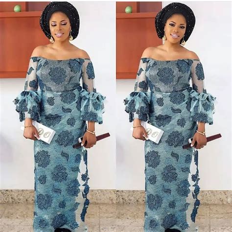 Lace Aso Ebi Styles Glamorous Shades Of Lace In Styles