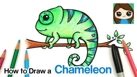 You have successfully completed the lesson on how to draw a helicopter for kindergarten. How to Draw a Chameleon Easy - YouTube