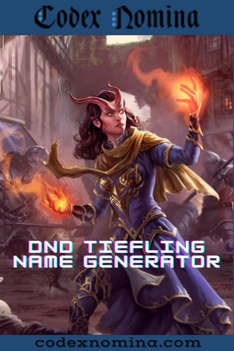 Dungeons And Dragons Tiefling Name Generator And Guide In 2023 Warrior