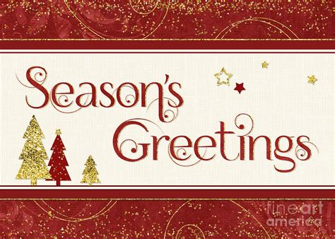 Season's greetings and new year wish. Christmas Card - Seasons Greetings Photograph by Natalie ...