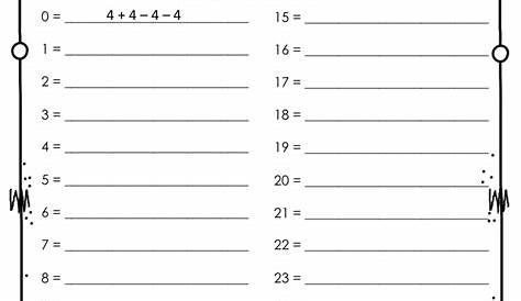 Hello Learning!: Math Challenge- Four Fours