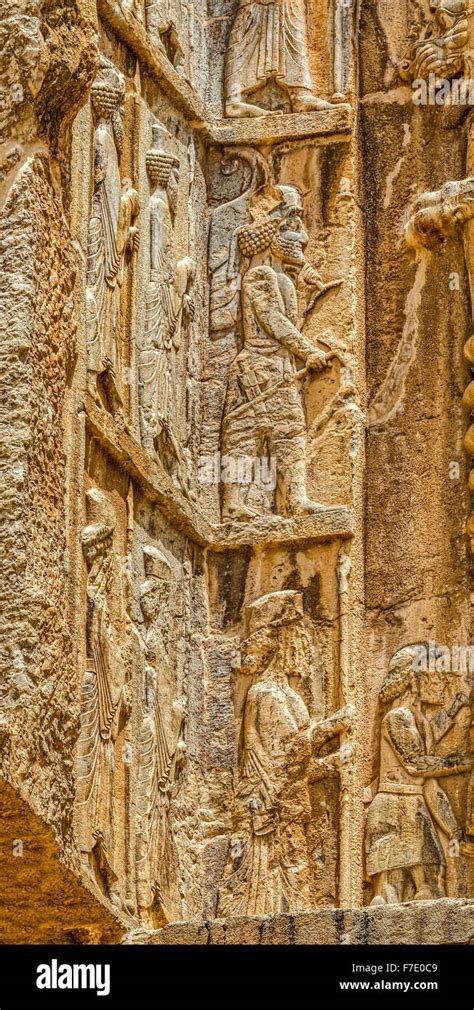 Persepolis Royal Tombs Relief Stock Photo Alamy