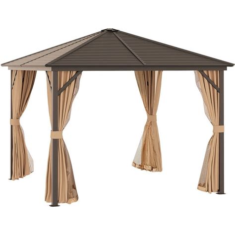 Outsunny 3x3m Hardtop Gazebo Outdoor Shelter W Steel Roof