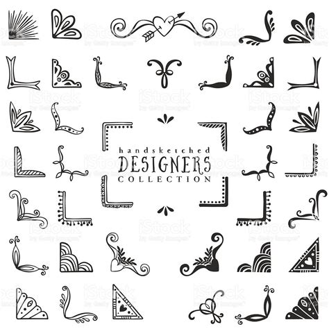 Vintage Decorative Corners Collection Royalty Free Stock Vector Art