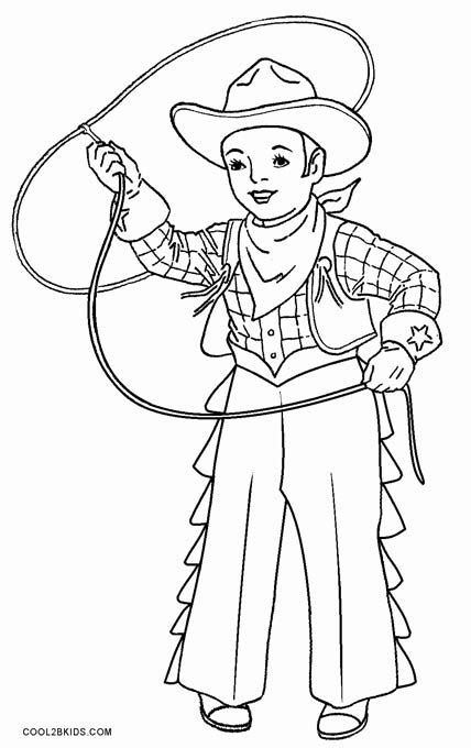 Printable Cowboy Coloring Pages For Kids Cool2bkids