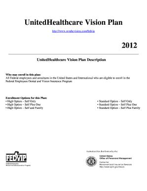 United healthcare offers a variety of plans. United Healthcare Vision Fedvip - Fill Online, Printable, Fillable, Blank | PDFfiller