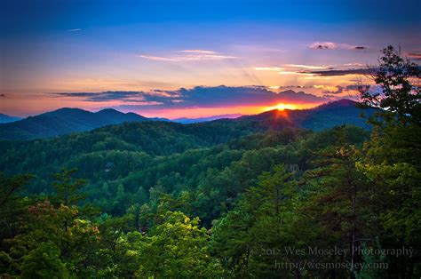 Smoky Mountain Sunset Tennessee Smoky Mountain Sunset