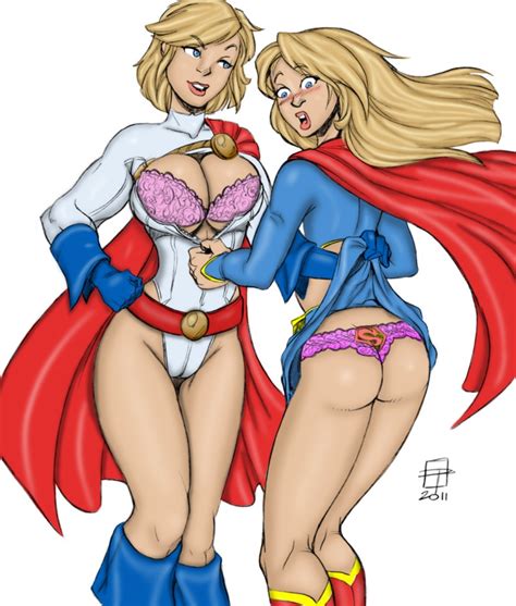 Rule 34 2011 2girls Ass Blonde Hair Blue Eyes Bra Breasts Callmepo Color Colored Dc Dc Comics