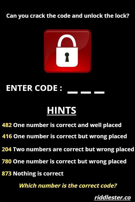 Crack The Code Puzzle Answer Riddlester