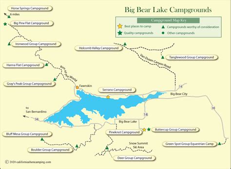 Big Bear Lake Campgound Map