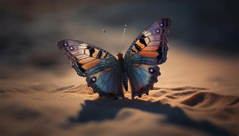 Free Photo Vibrant Butterfly Wing Pattern In Natural Beauty Generated