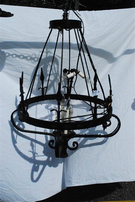 Lot Detail Gothic Style Hanging Iron Chandelier