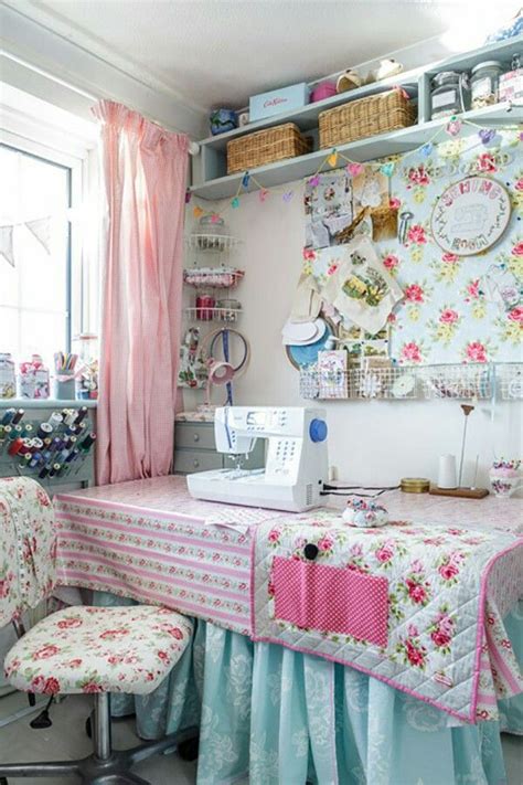 Shabby Chic Bedroom Sewing Room Design Sewing Rooms Small Craft Rooms