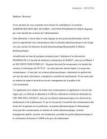 Lettre De Motivation Industrie Pharmaceutique  Elaine Jones ejemplo de