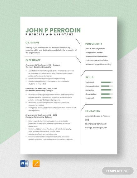 Jobs • september 30, 2011 • 0 comments. Assistant Director of Financial Aid Resume Template - Word ...