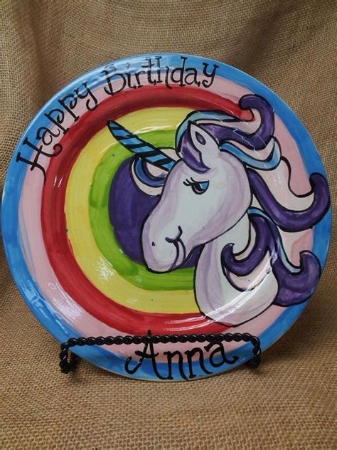 Unicorn Awesome Celebration Plate Disney Characters Character