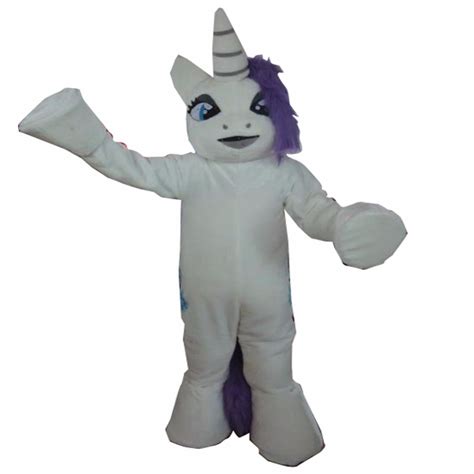 White Horse Unicorn Rarity Mascot Costume My Little Pony Halloween