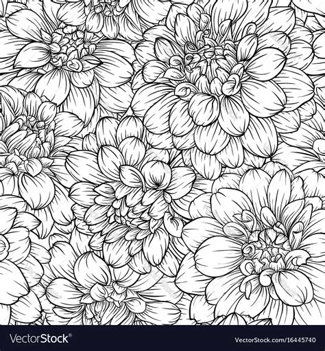 Beautiful Monochrome Black And White Seamless Vector Image