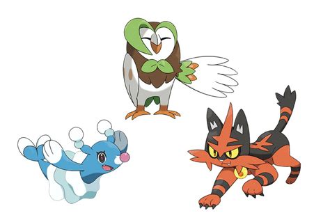 Meet Pok Mon Sun And Moon S Starter Pok Mon And First Evolutions Wired Uk