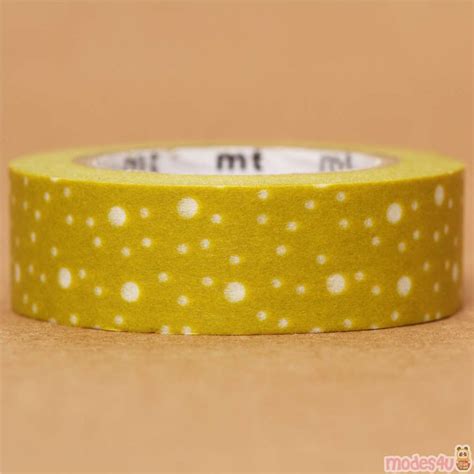 mt washi tape deco tape with dots green modes4u