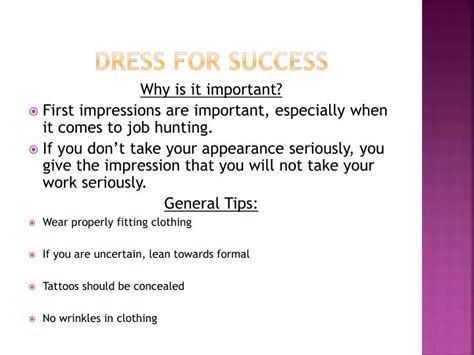 Ppt Dress For Success Powerpoint Presentation Free Download Id3092693