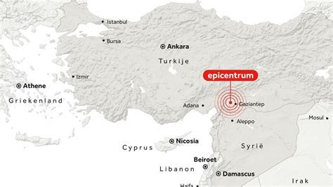 Zware aardbeving treft Turkije en Syrië 1200 doden en duizenden gewonden