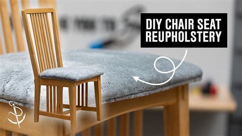 How To Reupholster A Chair Seat With Piping Youtube