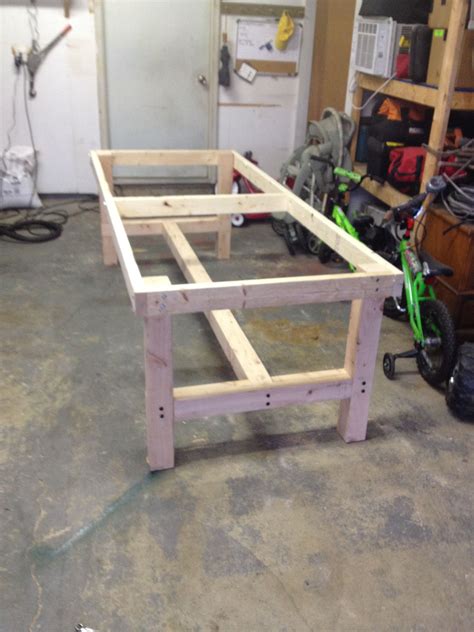Table top plans plywood / plywood cutting table plans / the rest of the table will be the subject of a future video. 4x8 table, 4x4 base, 2x4 top rail | Farmhouse table base ...