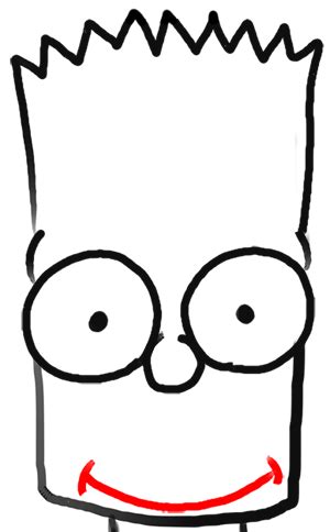 Trippy bart skateboard print a4 drawing doodle. How to Draw Bart Simpson from The Simpsons : Step by Step ...