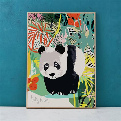 Panda Print By Kitty Mccall