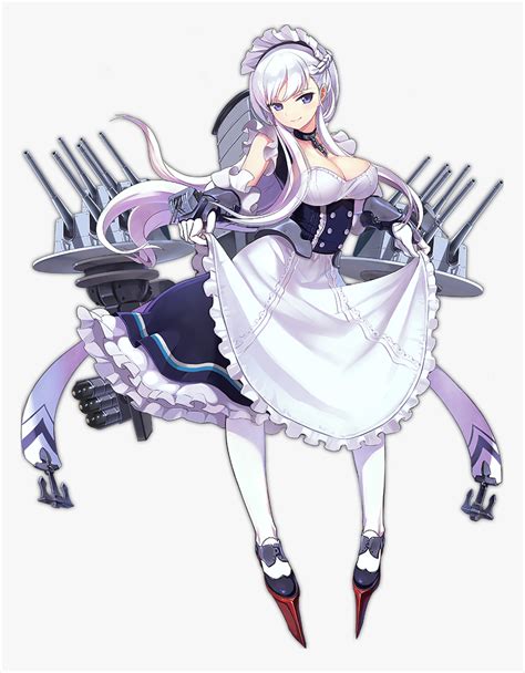 1girl Anchor Apron Apron Lift Azur Lane Bangs Bare Hms Belfast Azur Lane Hd Png Download