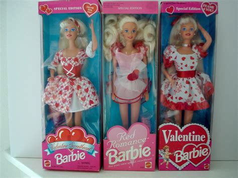 This Is A Lot Of 3 Retired Special Edition Valentine Barbie Dolls All Nrfb The Lot Consists
