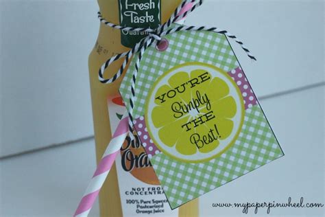 The download for this free gift tag includes: DIY: Teacher Appreciation Gift Idea "You're Simply the ...