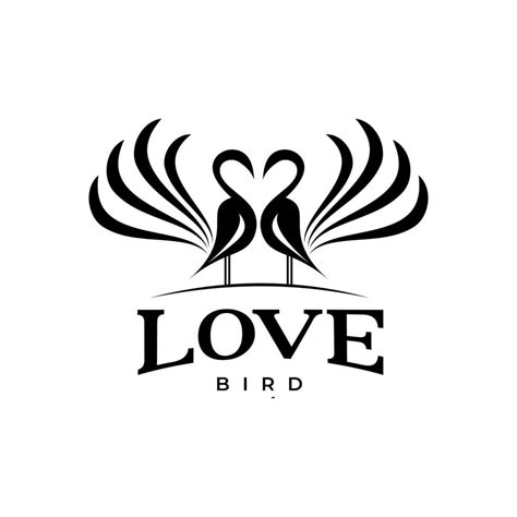 Logo Design Illustration Of Two Birds Facing Each Other 8956581 Vector