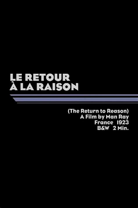 Return To Reason 1923 — The Movie Database Tmdb