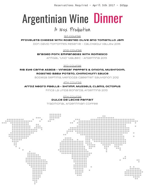 Join Us In 15sx For An Argentinian Wine Dinner On April 5th Andolinis