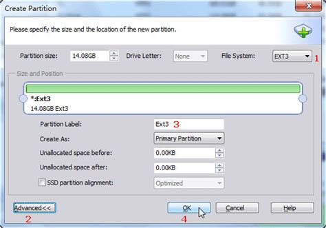 You can create the ext4, ext3, f3fs, ext2 and fat. How to Partition SD Card with Free AOMEI Partition Assistant