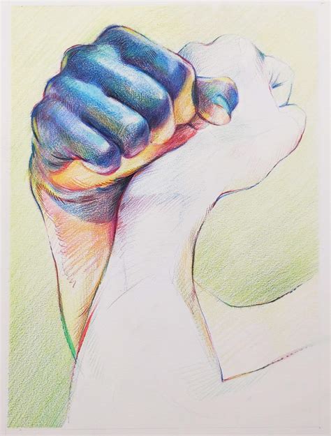Scott Hutchison Drawing Hands In Color Pencil