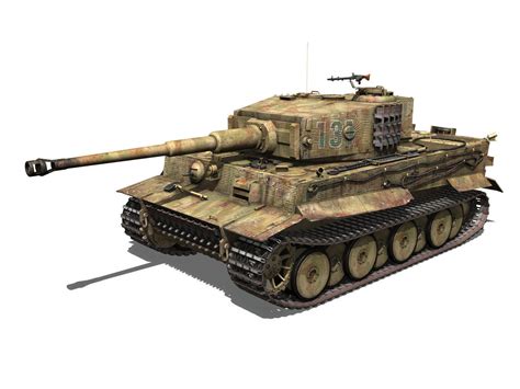 Panzer Vi Tiger 131 Mid Production 3d Model Obj 3ds Fbx C4d