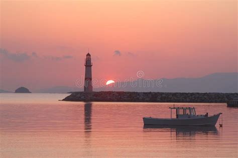 Seaside Town Of Turgutreis Bodrum Stock Photo Image Of Lighthouse