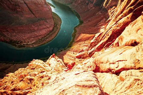 Beautiful View At Horseshoe Bend On Colorado River In Glen Canyon