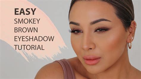 easy smokey brown eyeshadow tutorial nina ubhi youtube