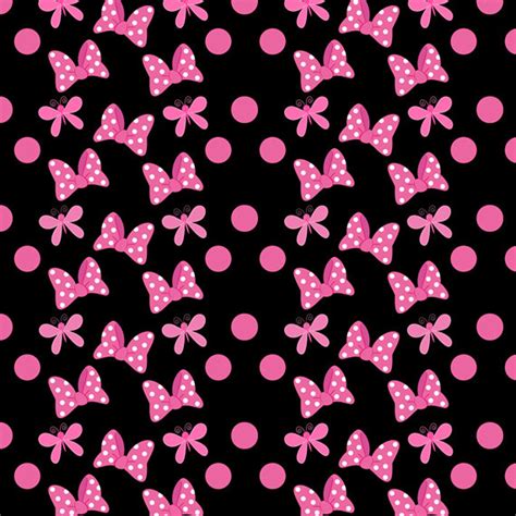 Minnie Mouse Digital Paper Pack Polka Dots Minnie Mouse Heads Stars Printable Party Decor