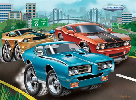 Muscle Cars 60pc Jigsaw Puzzle By Ravensburger